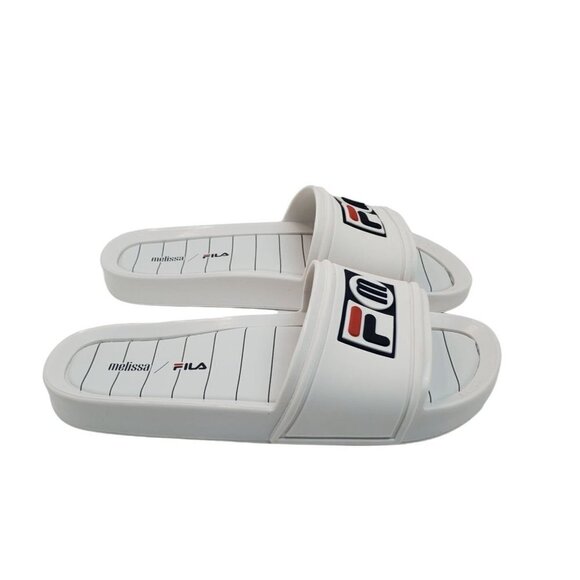 Fila X Melissa Size 10 White Slide Shoe - Picture 2 of 6